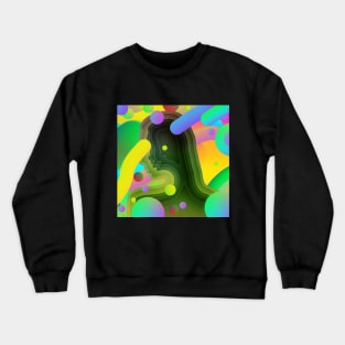 Fluid Gradient paper cut Crewneck Sweatshirt